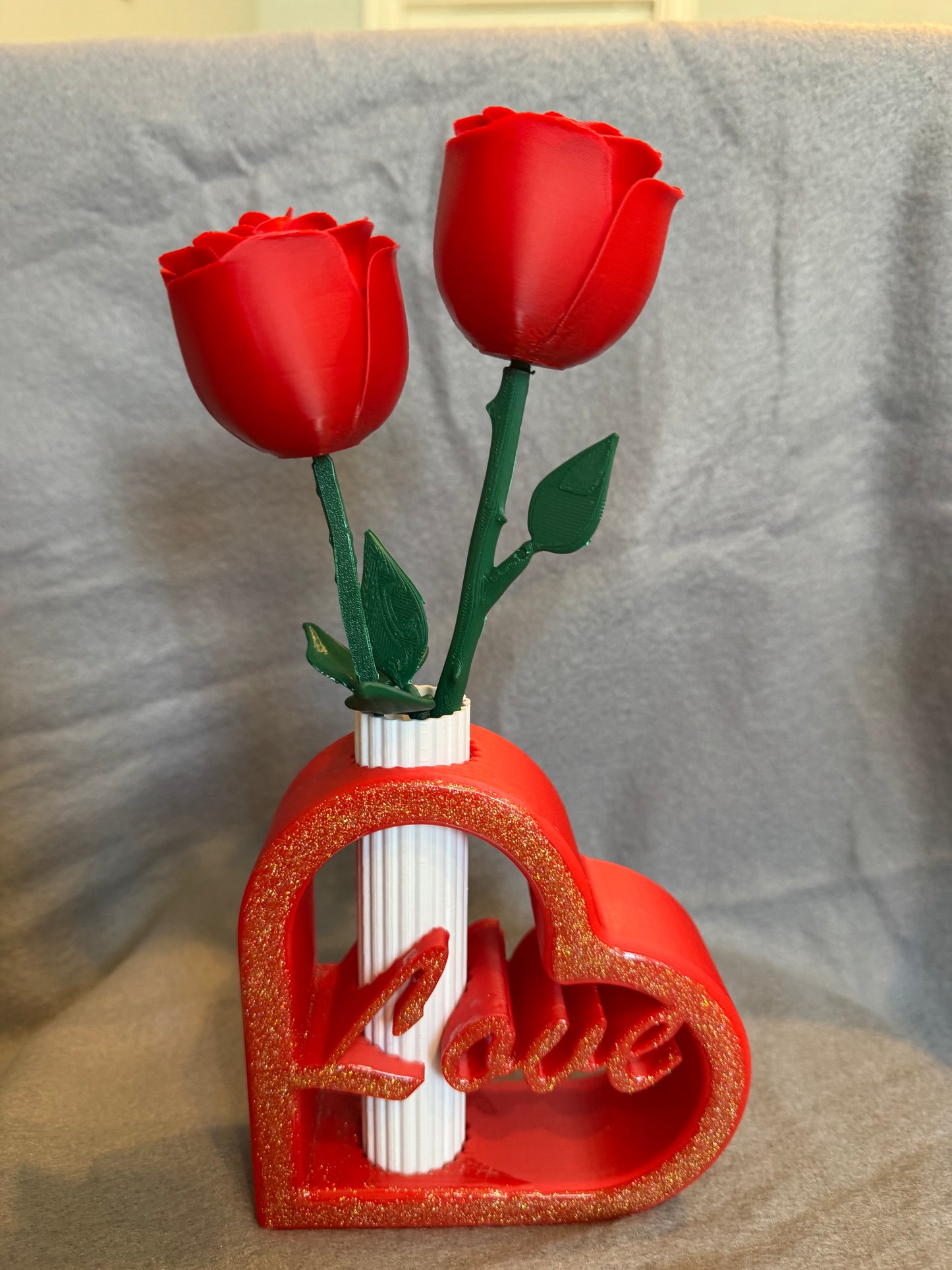 Love Vase w/ Roses